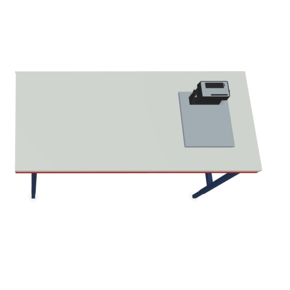 Productafbeelding nr. 7: Rocholz handmatig in hoogte verstelbare paktafel SYSTEM 2000 met weegschaal tot 60 kg, niet ijkbaar, hxbxd 690-960 x 2000 x 920 mm