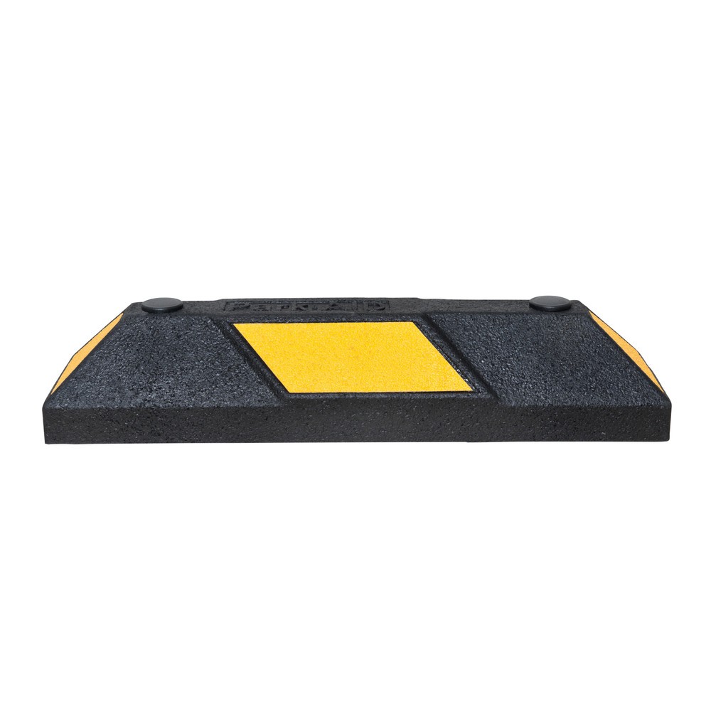 Productafbeelding nr. 1: Park-Aid® wielstop, zwart met gele reflecterende tape, breedte 550mm