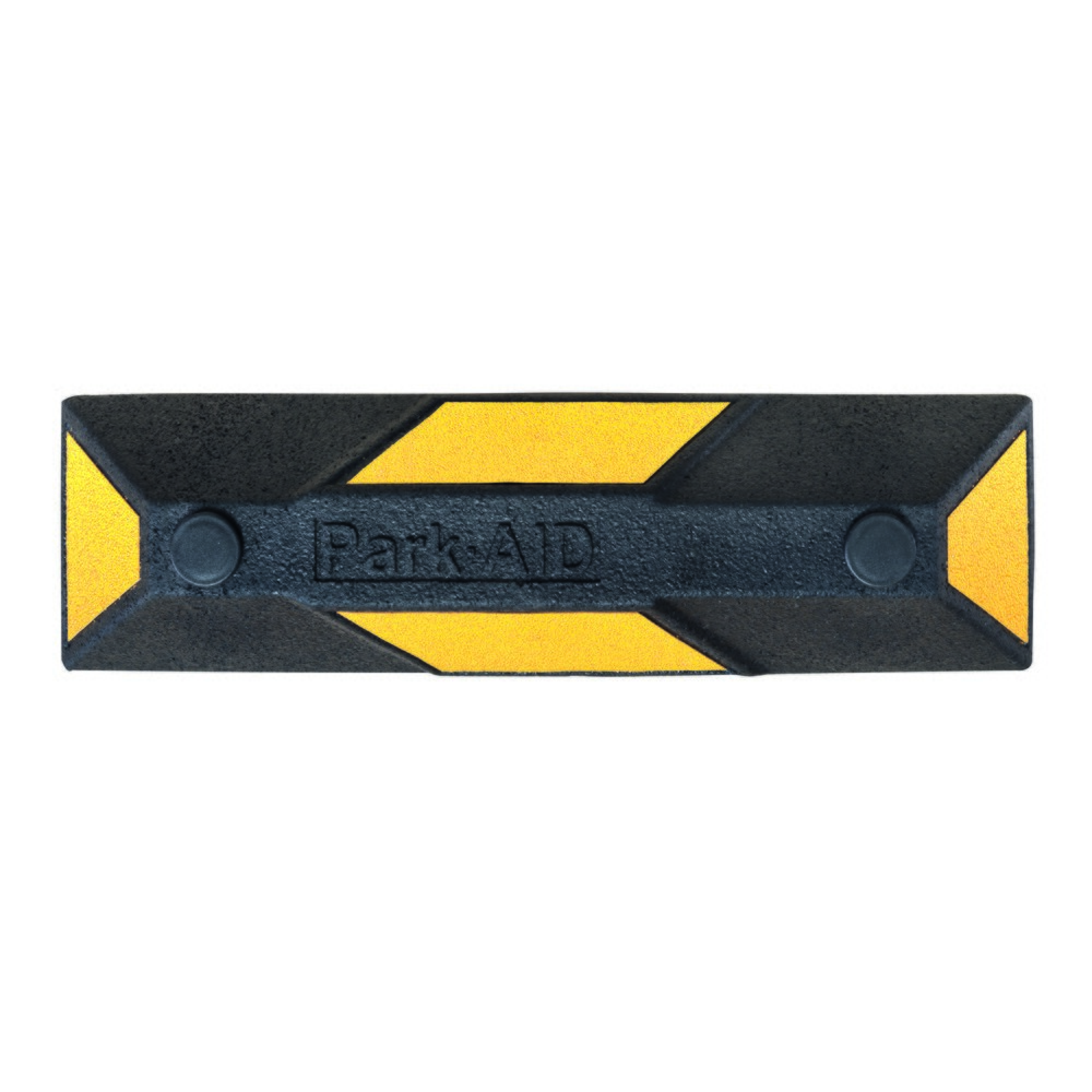 Productafbeelding nr. 2: Park-Aid® wielstop, zwart met gele reflecterende tape, breedte 550mm
