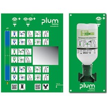 Oogspoelstation in stofdichte muurbox met spiegel