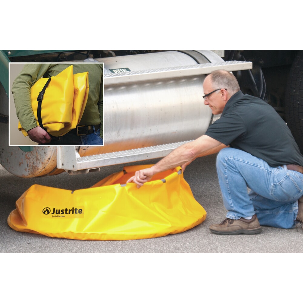 N° de l'image du produit 3 : Bac d’urgence Justrite Pop-Up, Ø 1 295 mm, capacité 250 l
