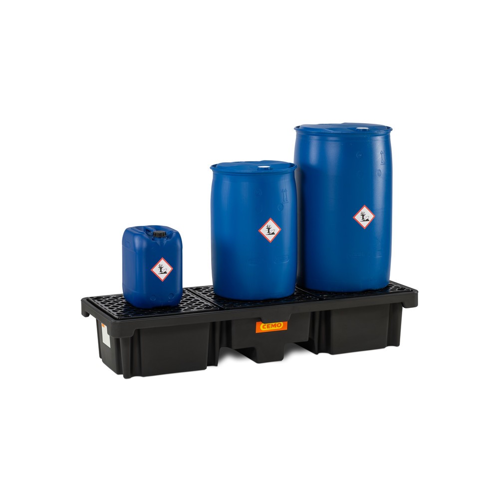 Produktabbildung Nr. 3: Bac de récupération de fûts CEMO 230/3, 3x 200 l, contenance 215 l