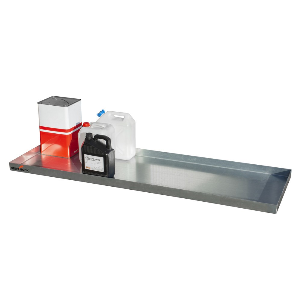N° de l'image du produit 2 : Bac de rétention pour petits bidons, en acier, HxlxP 60 x 600 x 1 850 mm