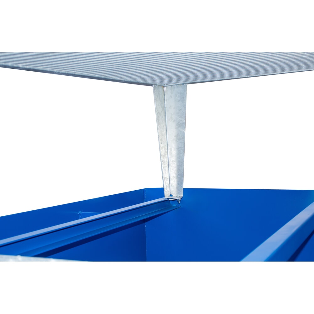 Produktabbildung Nr. 4: Bac de rétention Steinbock® en acier pour 1 cuve KTC/IBC, avec kit de remplissage, bleu