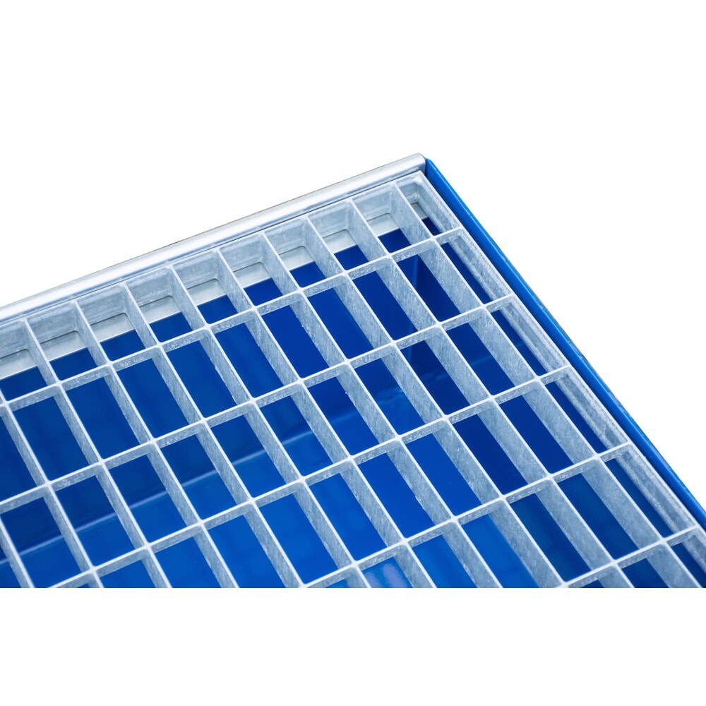 Produktabbildung Nr. 5: Bac collecteur Steinbock®, 2x 200 l, H x l x P 360 x 800 x 1 200 mm, avec caillebotis, bleu