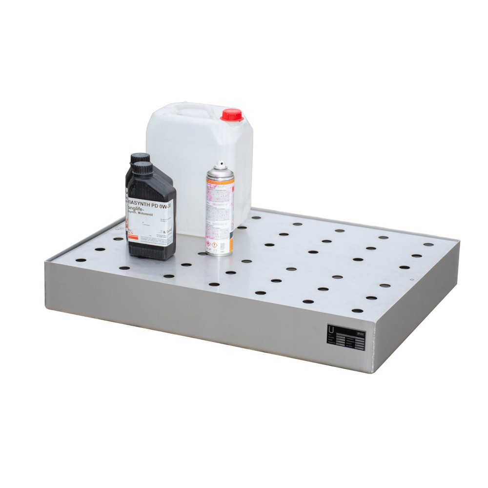 Produktabbildung Nr. 2: Bac pour petits bidons pour palettes Bauer® KGW-P 2/M V4A, acier inoxydable 1.4571