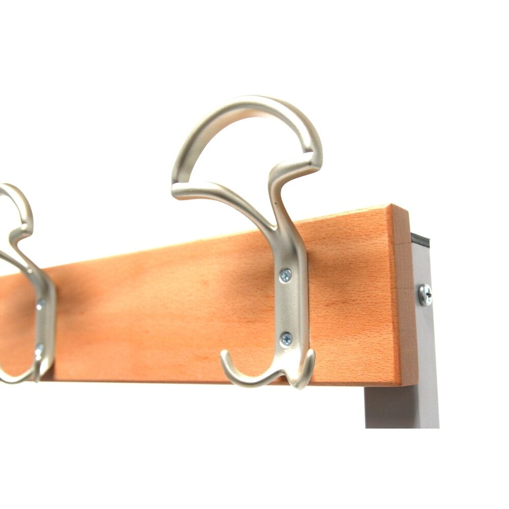 Produktabbildung Nr. 2: Banc pour vestiaire Steinbock®, bilatéral avec baguette à crochets, longueur 1 500 mm, avec porte-chaussure