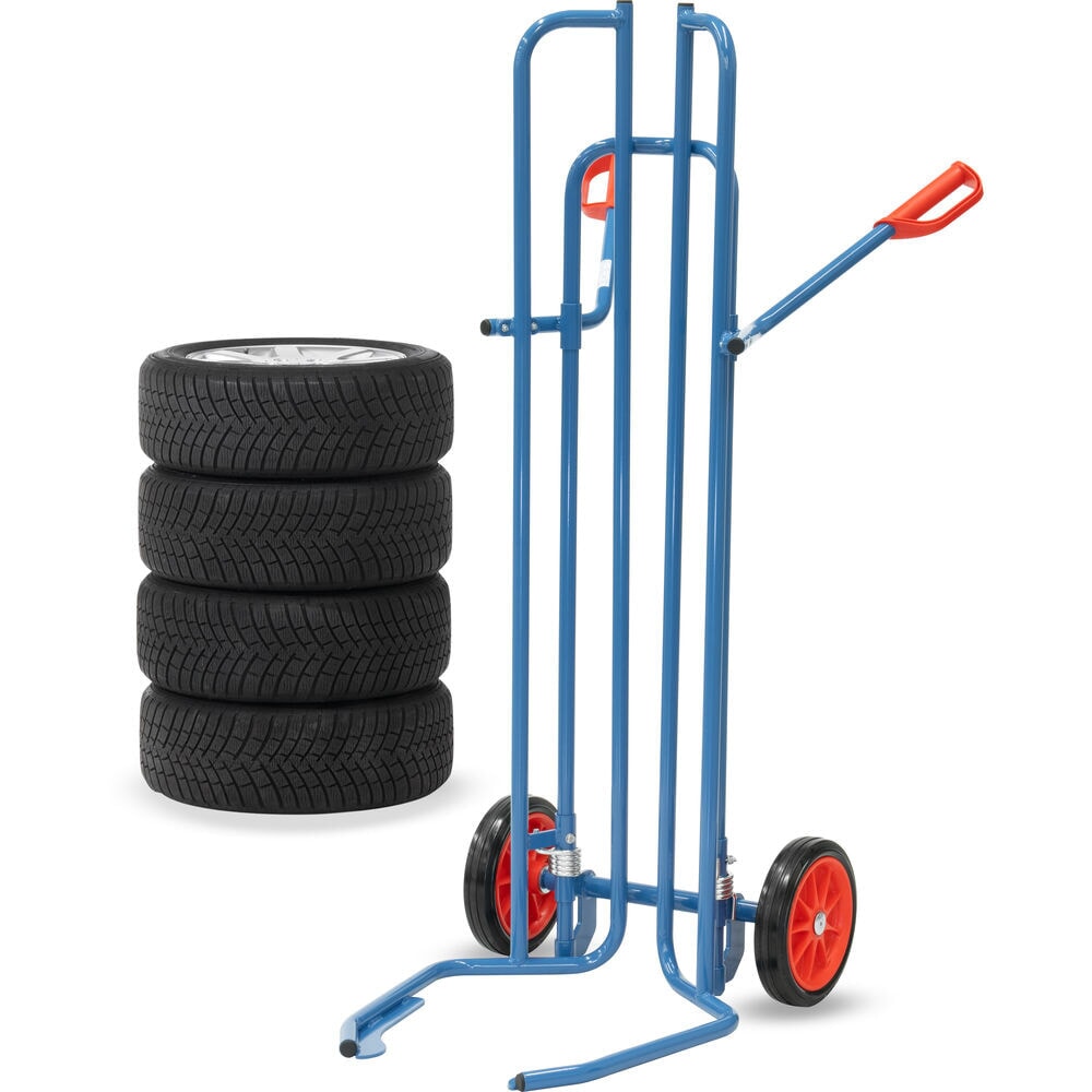 Productafbeelding nr. 3: Bandensteekwagen fetra® van staal, draagvermogen 200 kg, voor 8 banden, volrubber banden