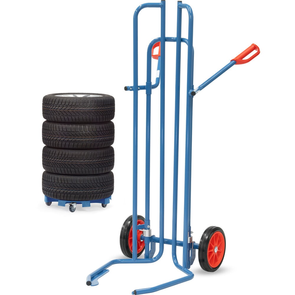 Productafbeelding nr. 4: Bandensteekwagen fetra® van staal, draagvermogen 200 kg, voor 8 banden, volrubber banden