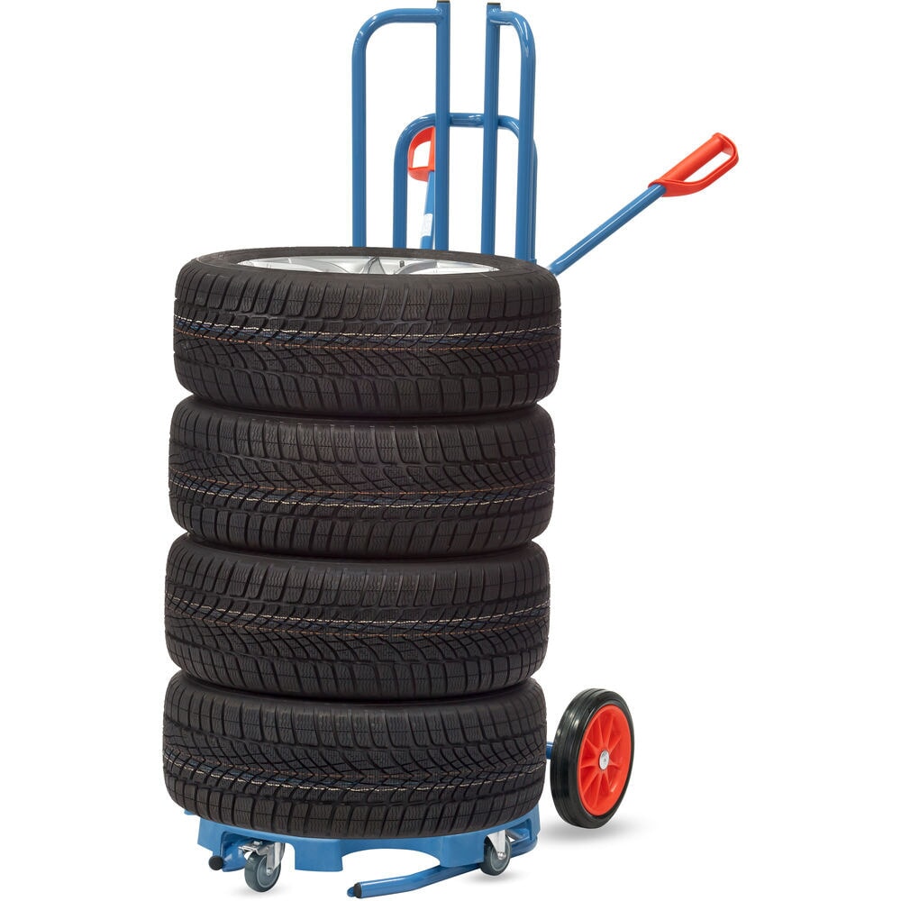 Productafbeelding nr. 6: Bandensteekwagen fetra® van staal, draagvermogen 200 kg, voor 8 banden, volrubber banden