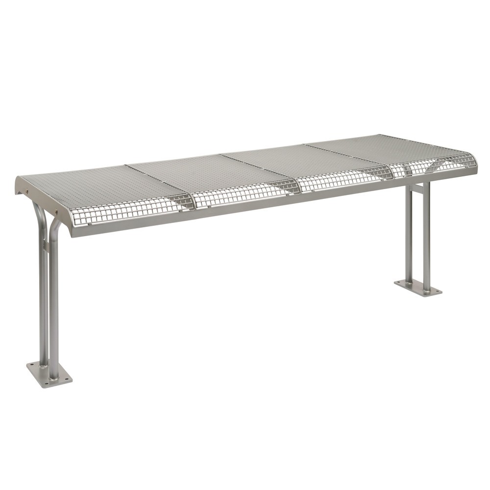 Produktabbildung Nr. 1: Table en treillis métallique Ergolax, HxlxP 780 x 1.958 x 780 mm, avec fixation par bride, brun gris