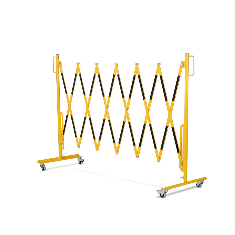 Produktabbildung Nr. 10: Barrière extensible dancop, roues des deux côtés, largeur 3 600 mm, noir/jaune
