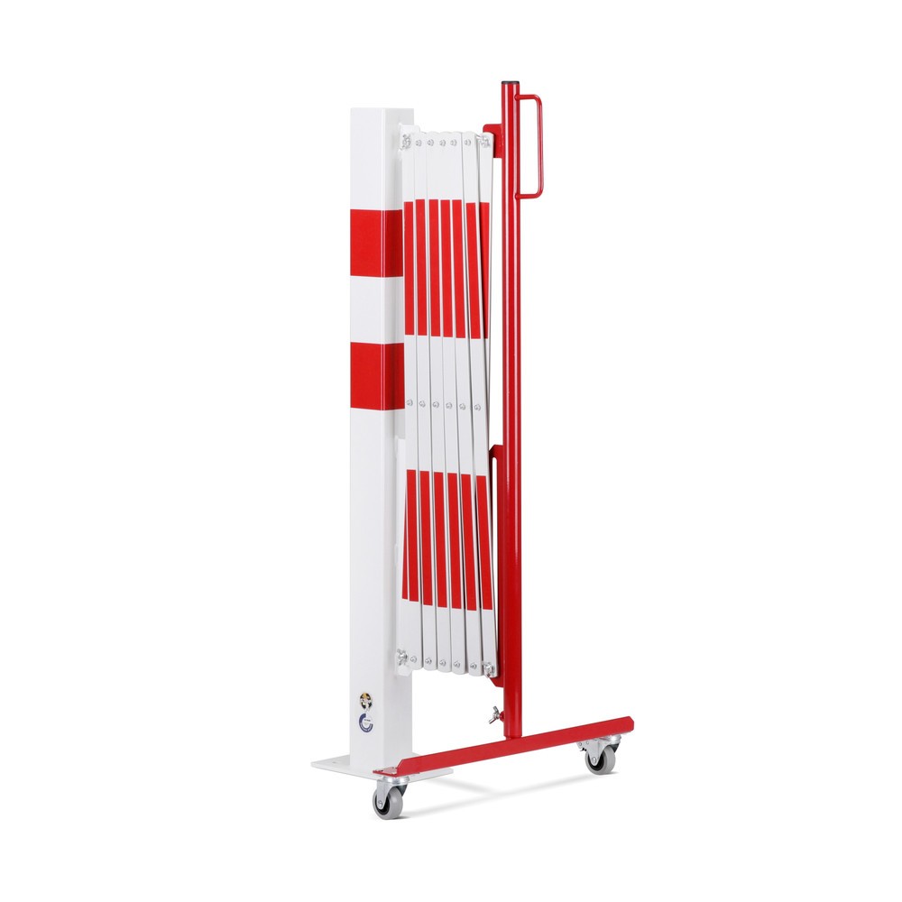 Produktabbildung Nr. 2: Barrière extensible dancop avec potelets, 70 x 70 mm, largeur 3 600, rouge/blanc