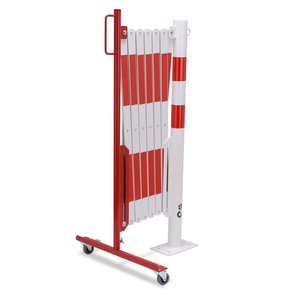 Produktabbildung Nr. 4: Barrière extensible dancop avec potelets, Ø 60 mm, largeur 4 000 mm, rouge/blanc