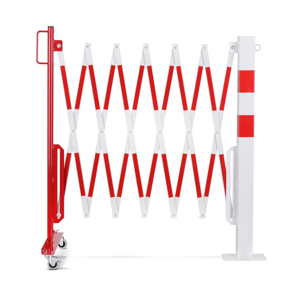 Produktabbildung Nr. 5: Barrière extensible dancop avec potelets, 70 x 70 mm, largeur 3 600, rouge/blanc
