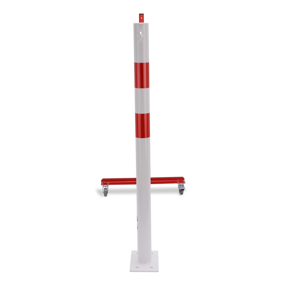 Produktabbildung Nr. 7: Barrière extensible dancop avec potelets, Ø 60 mm, largeur 4 000 mm, rouge/blanc