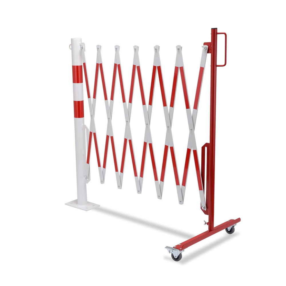 Produktabbildung Nr. 11: Barrière extensible dancop avec potelets, Ø 60 mm, largeur 3 600 mm, rouge/blanc