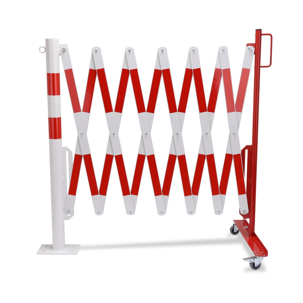 Produktabbildung Nr. 11: Barrière extensible dancop avec potelets, Ø 60 mm, largeur 4 000 mm, rouge/blanc