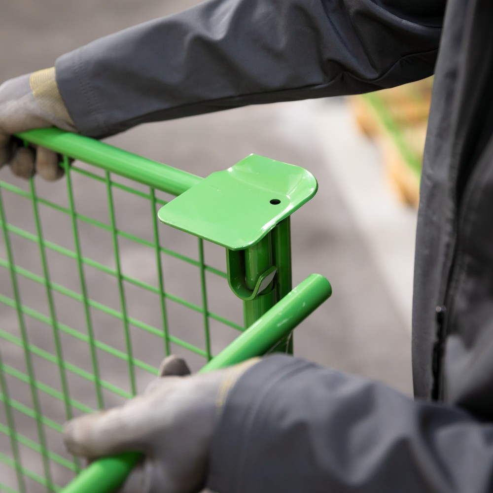 Productafbeelding nr. 2: BASIC opzetframe voor pallets met klep, maaswijdte 100 x 100 mm, hxbxd 800 x 1.200 x 800 mm, meigroen