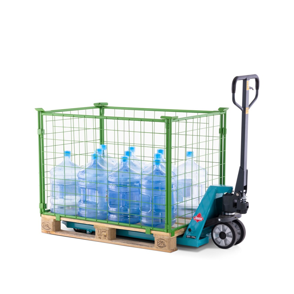 Productafbeelding nr. 3: BASIC opzetframe voor pallets zonder klep, maaswijdte 100 x 100 mm, hxbxd 600 x 1.200 x 800 mm, meigroen