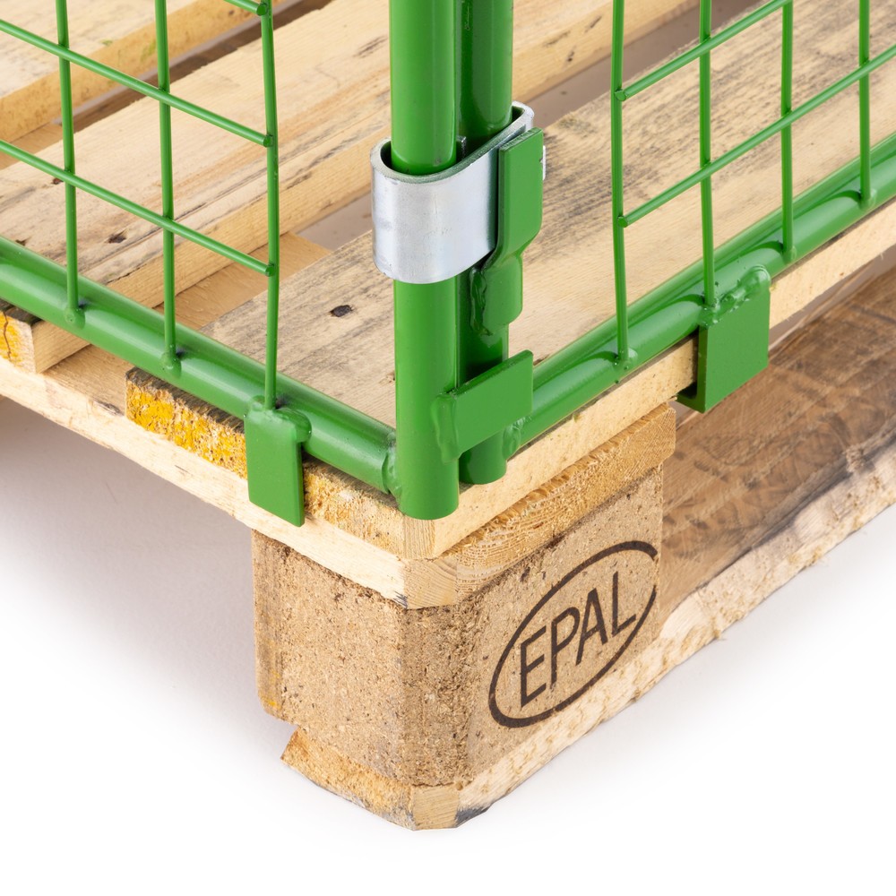 Productafbeelding nr. 7: BASIC opzetframe voor pallets zonder klep, maaswijdte 100 x 100 mm, hxbxd 600 x 1.200 x 800 mm, meigroen