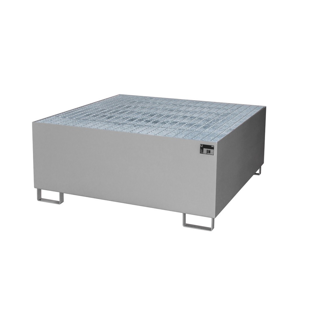 Produktabbildung Nr. 1: Bauer® Bac de rétention en acier pour 1 cuve KTC/IBC, gris souris