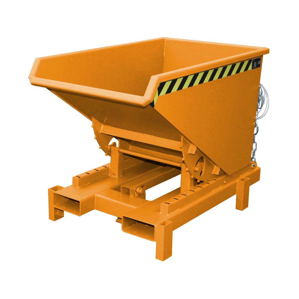 Produktabbildung Nr. 1: Bauer® Benne basculante pour charges lourdes, capacité de charge 4 000 kg, peint, volume 0,3 m³, RAL 2000 orangé jaune
