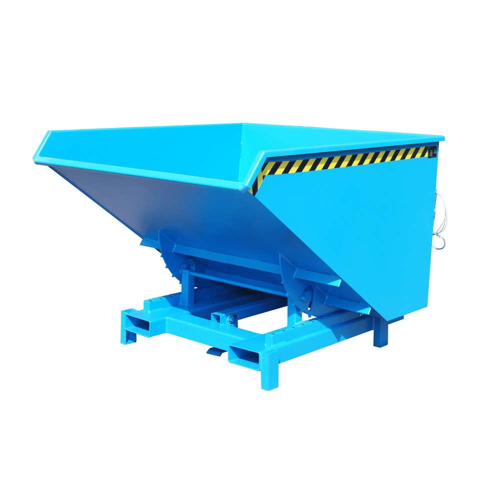 N° de l'image du produit 1 : Bauer® Benne basculante pour charges lourdes, capacité de charge 4 000 kg, peint, volume 1,7 m³, RAL 5012 bleu clair
