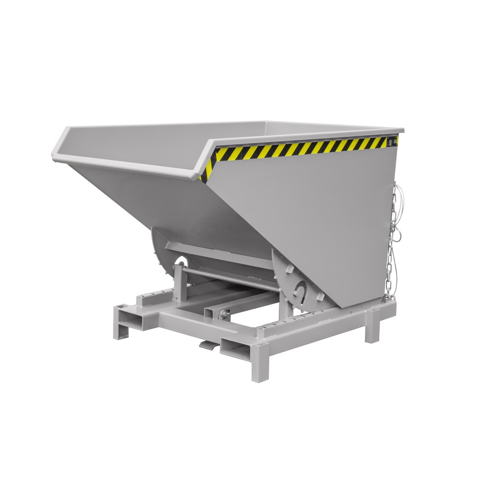 N° de l'image du produit 1 : Bauer® Benne basculante pour charges lourdes, capacité de charge 4 000 kg, peint, volume 1,2 m³, RAL 7005 gris souris