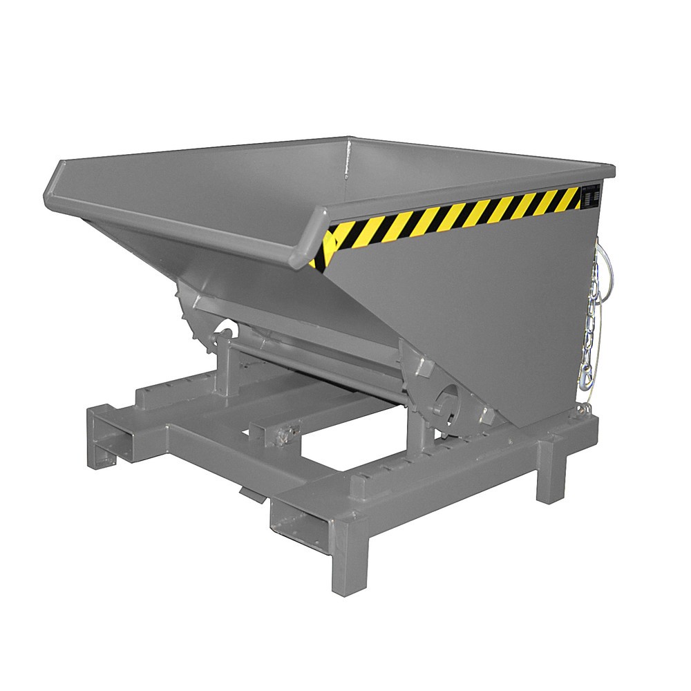 Produktabbildung Nr. 1: Bauer® Benne basculante pour charges lourdes, capacité de charge 4 000 kg, peint, volume 0,6 m³, RAL 7005 gris souris