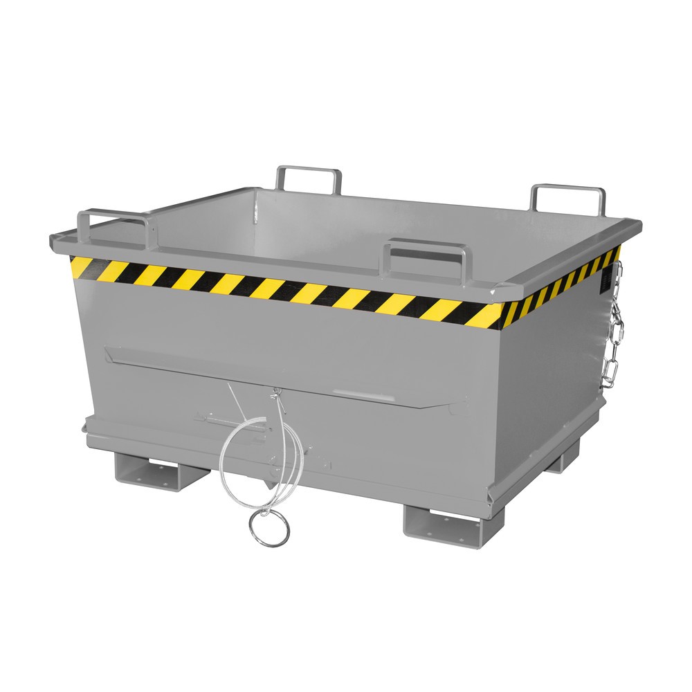 Produktabbildung Nr. 1: Bauer® Benne à fond basculant empilable, peint, volume 0,5 m³, RAL 7005 gris souris