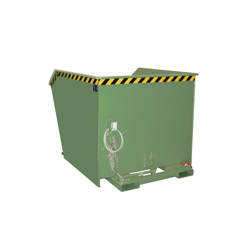 Produktabbildung Nr. 1: Bauer® Benne de tri basculante, fond intermédiaire en tôle perforée, peinte, volume 1,5 m³, RAL 6011 vert réséda
