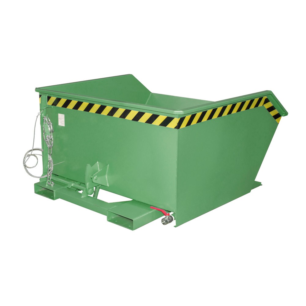 Produktabbildung Nr. 1: Bauer® Benne de tri basculante, fond intermédiaire en tôle perforée, peinte, volume 0,75 m³, RAL 6011 vert réséda