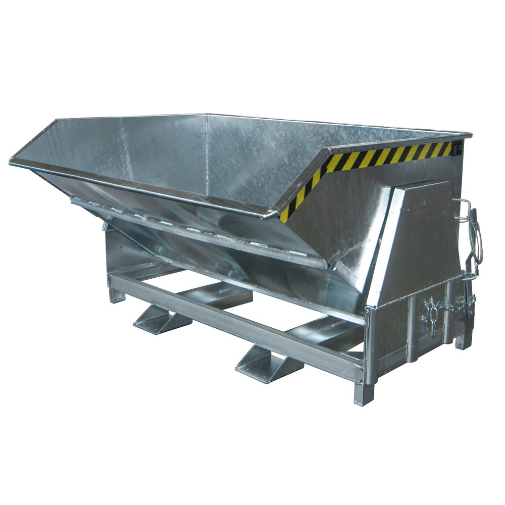 Produktabbildung Nr. 1: Bauer® Benne basculante avec mécanisme d’aide au basculement Premium, construction large, galvanisée, sans couvercle, volume 1,5 m³