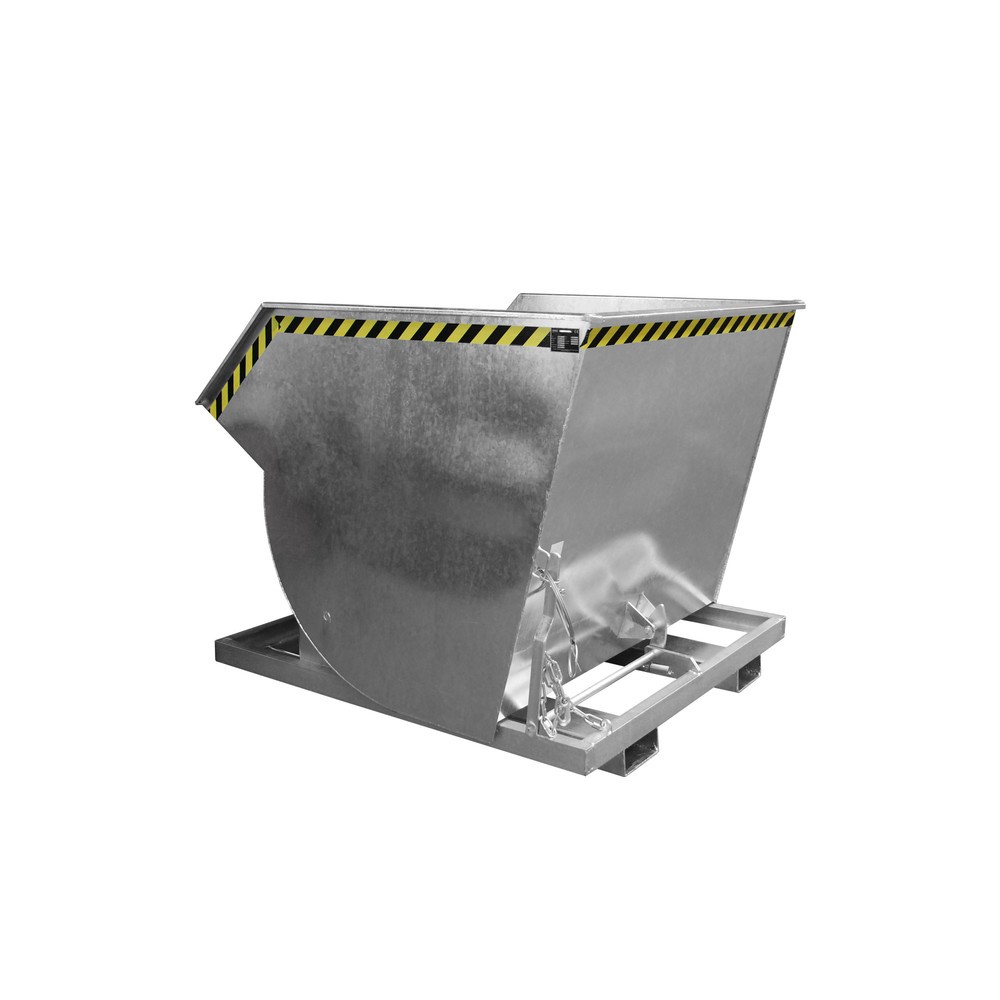 Produktabbildung Nr. 1: Bauer® Benne basculante avec mécanisme d’aide au basculement Premium, construction basse, galvanisée, sans couvercle, volume 2 m³