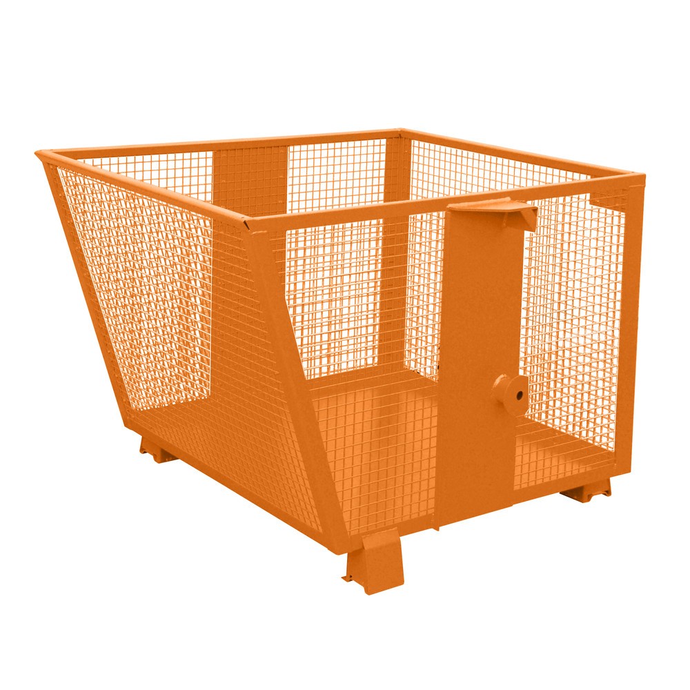 Produktabbildung Nr. 1: Bauer® Benne basculante avec parois grillagées, peinte, volume 0,9 m³, RAL 2000 orangé jaune