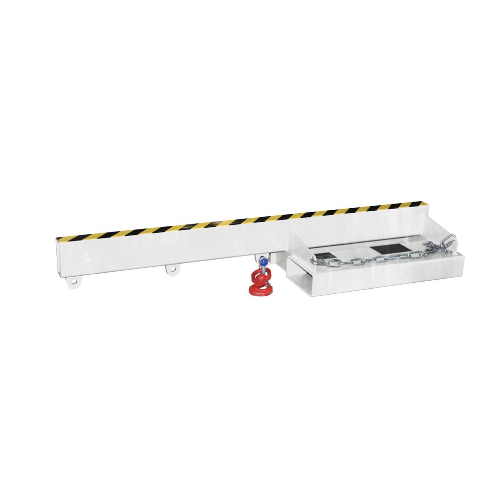 Produktabbildung Nr. 2: Bauer® Bras de charge modèle 1, version rigide, 3 positions de crochet, longueur de base 1 600 mm, capacité de charge 2 500 kg, galvanisé