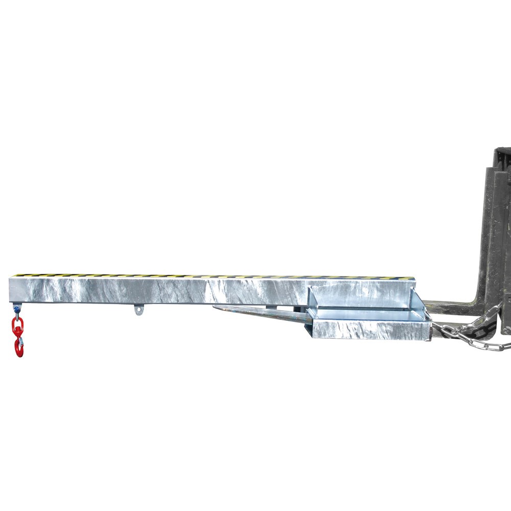 Produktabbildung Nr. 1: Bauer® Bras de charge modèle 1, version rigide, 3 positions de crochet, longueur de base 1 600 mm, capacité de charge 2 500 kg, galvanisé