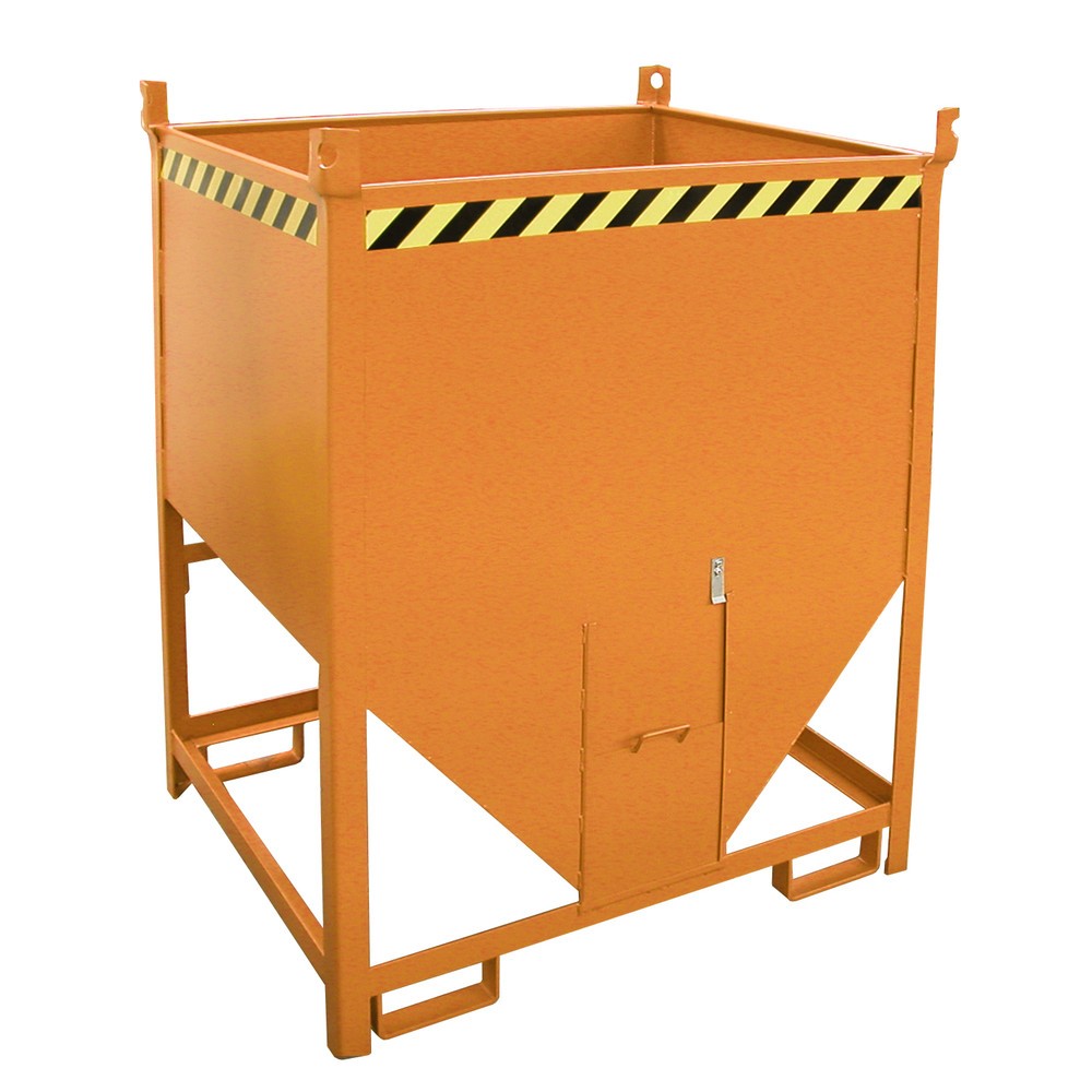 Produktabbildung Nr. 1: Bauer® Conteneur silo avec fermeture coulissante, peint, volume 1 m³, RAL 2000 orangé jaune