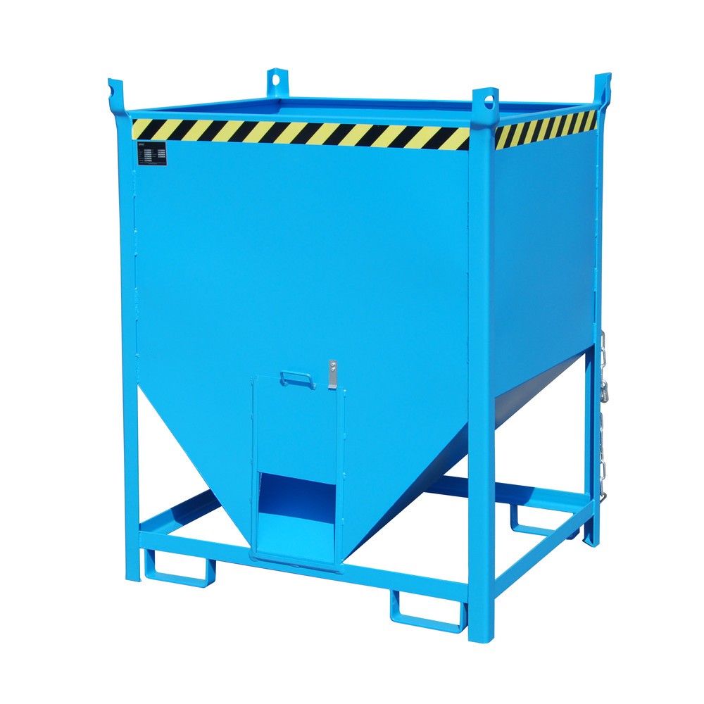 Produktabbildung Nr. 1: Bauer® Conteneur silo avec fermeture coulissante, peint, volume 1 m³, RAL 5012 bleu clair