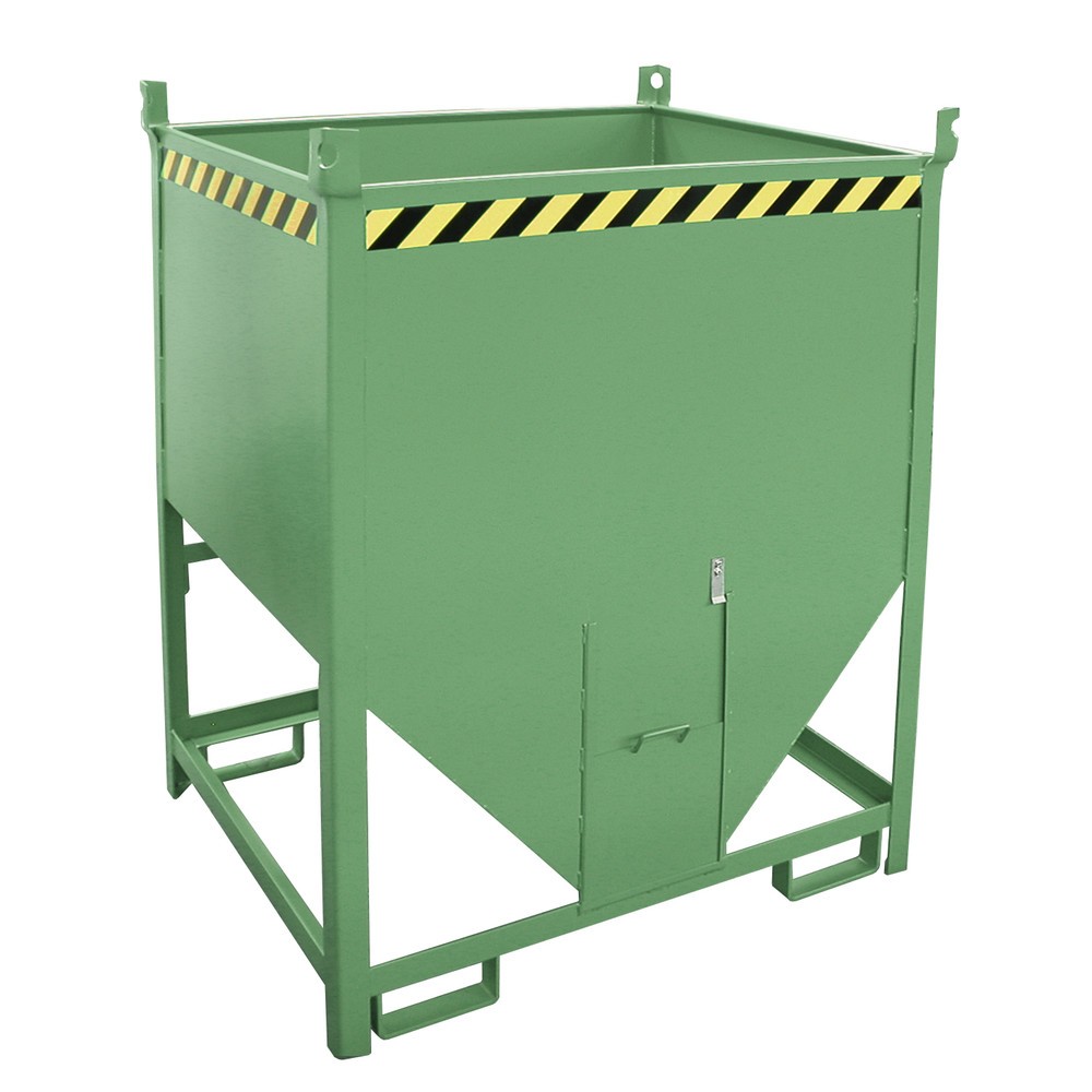 Produktabbildung Nr. 1: Bauer® Conteneur silo avec fermeture coulissante, peint, volume 1 m³, RAL 6011 vert réséda