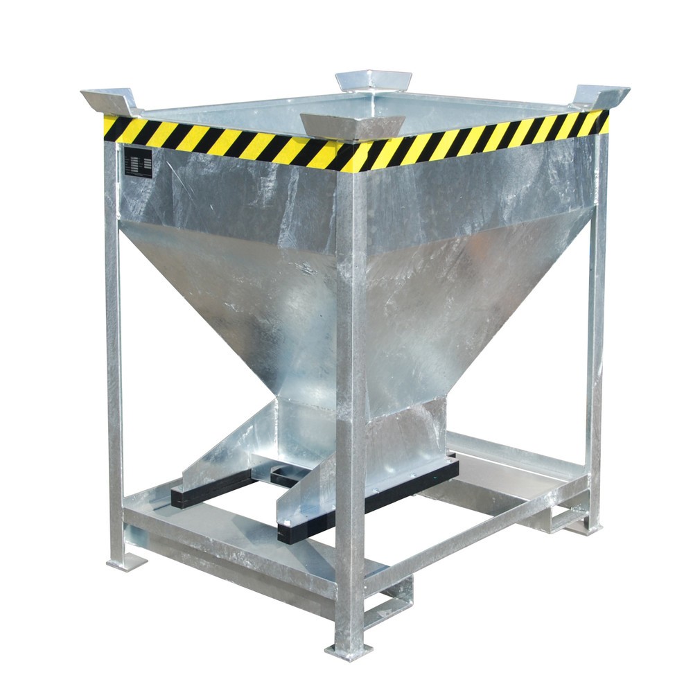 Produktabbildung Nr. 1: Bauer® Conteneur silo avec fermeture coulissante + entrées de fourche, galvanisé, volume 0,375 m³