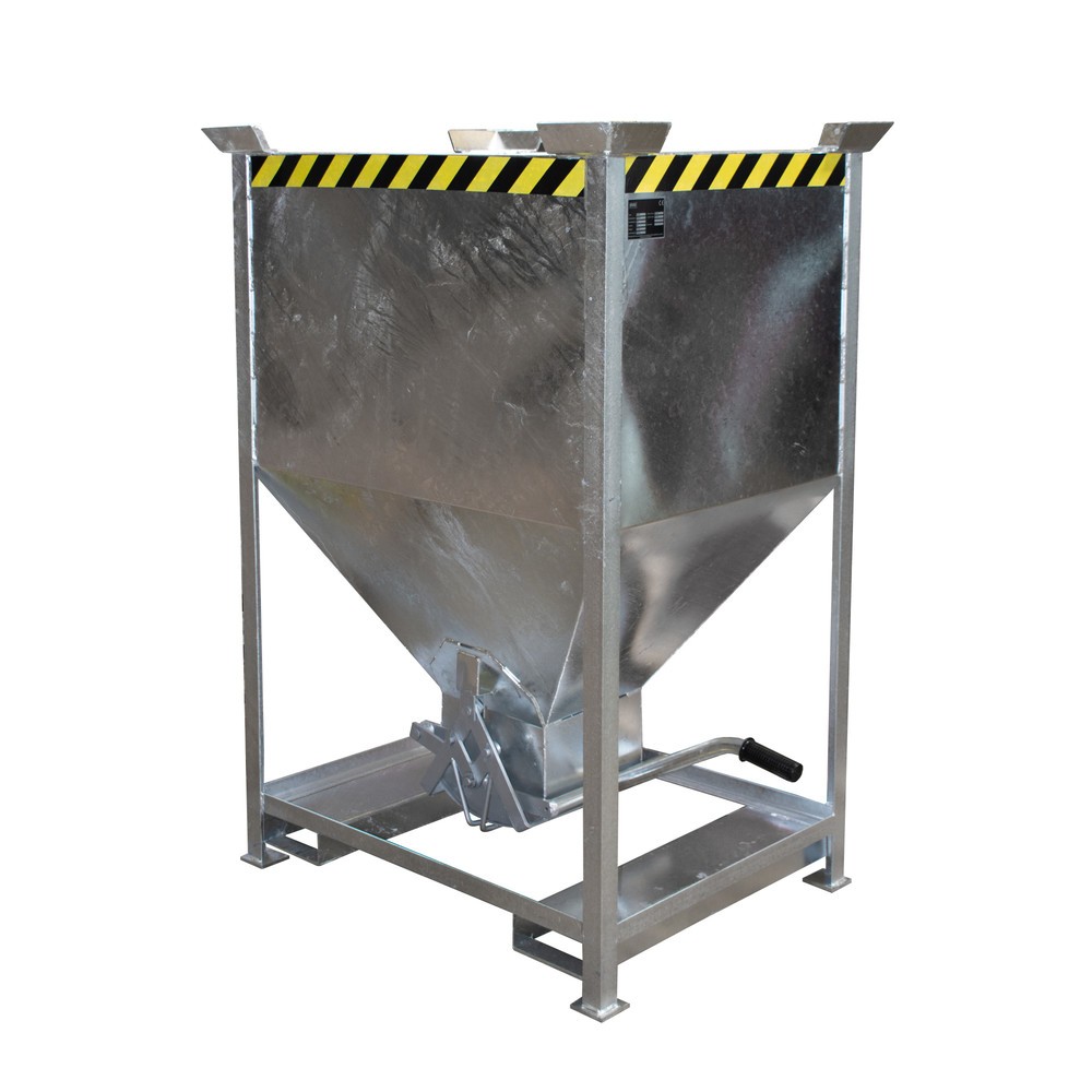Produktabbildung Nr. 1: Bauer® Conteneur silo avec fermeture en ciseaux, entrées de fourche, galvanisé, volume 0,6 m³