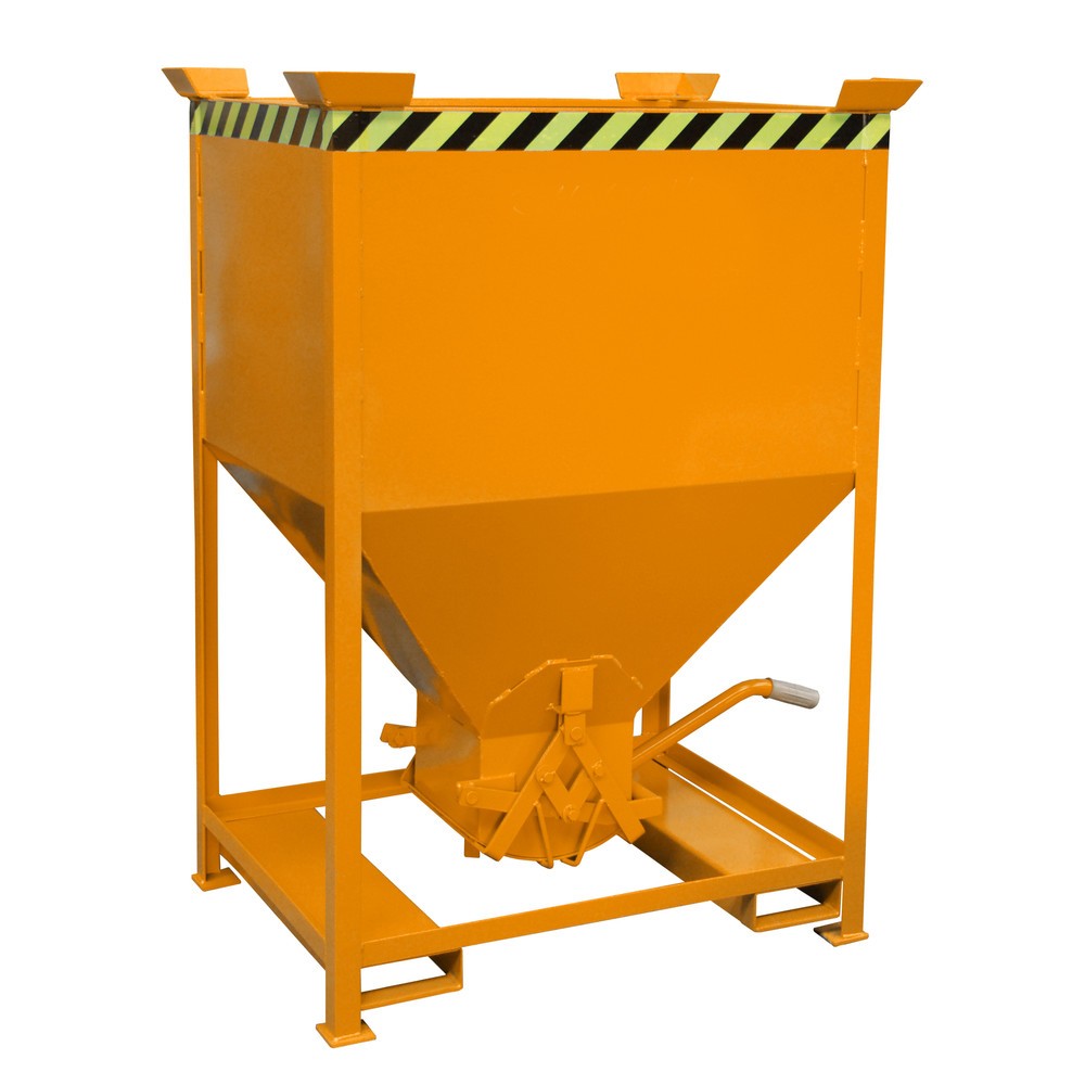 Produktabbildung Nr. 1: Bauer® Silo avec fermeture en ciseaux + entrées de fourche, peint, volume 0,6 m², RAL 2000 orangé jaune