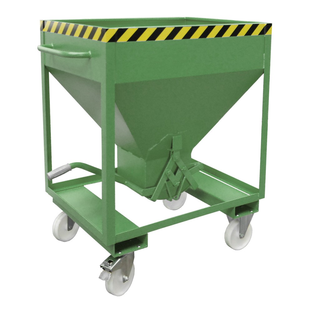 Produktabbildung Nr. 1: Bauer® Silo avec fermeture en ciseaux, entrées de fourche + roulettes, peint, volume 0,375 m², RAL 6011 vert réséda