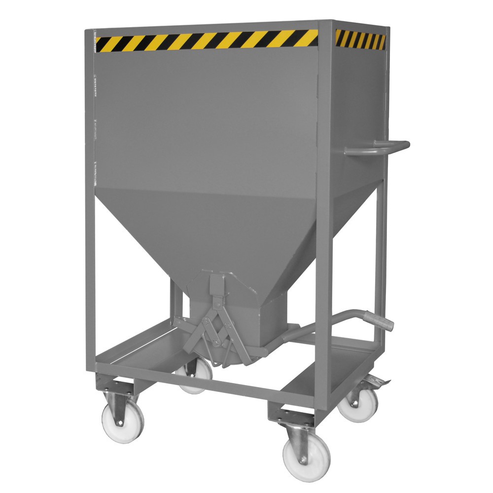 Produktabbildung Nr. 1: Bauer® Silo, avec fermeture en ciseaux, entrées de fourche + roulettes, peint, volume 0,6 m², RAL 7005 gris souris