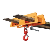 N° de l'image du produit 1 : Bauer® Crochet de charge pour chariot élévateur, orange, capacité de charge 1&nbsp;500 kg
