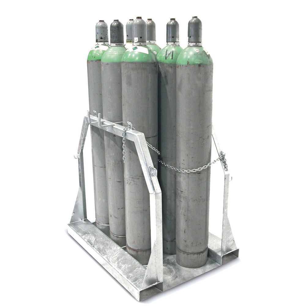 Produktabbildung Nr. 1: Bauer® Gasflespallet voor 8 gasflessen van Ø 250 mm