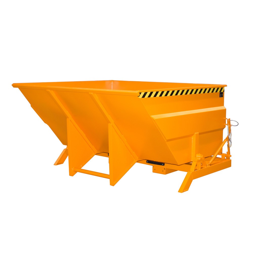 Produktabbildung Nr. 1: Bauer® Kantelbak, groot volume, gelakt, volume 3 m³, RAL 2000 geeloranje