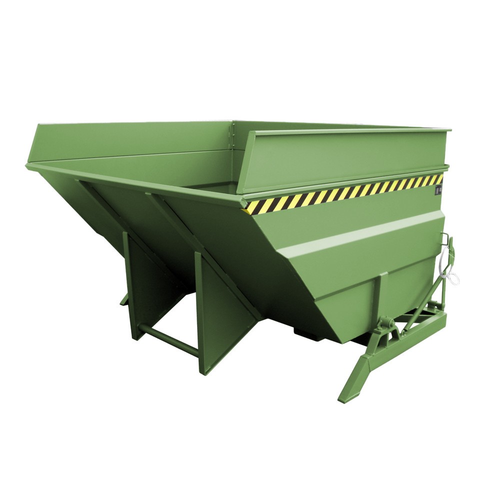 Produktabbildung Nr. 1: Bauer® Kantelbak, groot volume, gelakt, volume 4 m³, RAL 6011 resedagroen